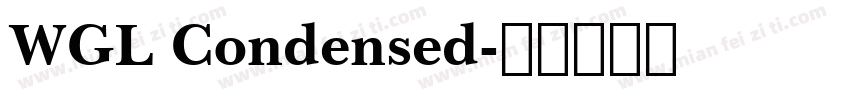 WGL Condensed字体转换